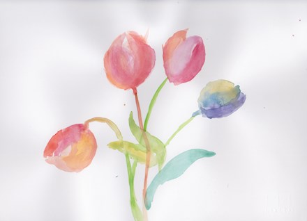 Flowers in watercolors